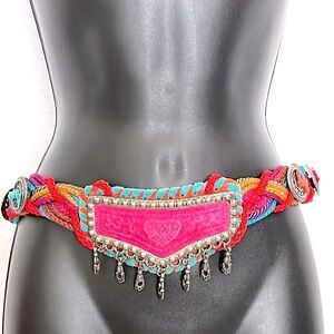 GINNIE JOHANSEN Multicolor Beaded Women's WESTERN STYLE Belt
